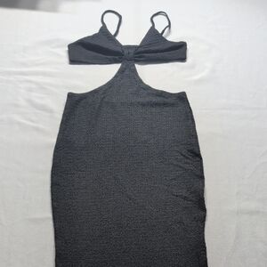 Shein Black Cut-Out Long Dress Size Small